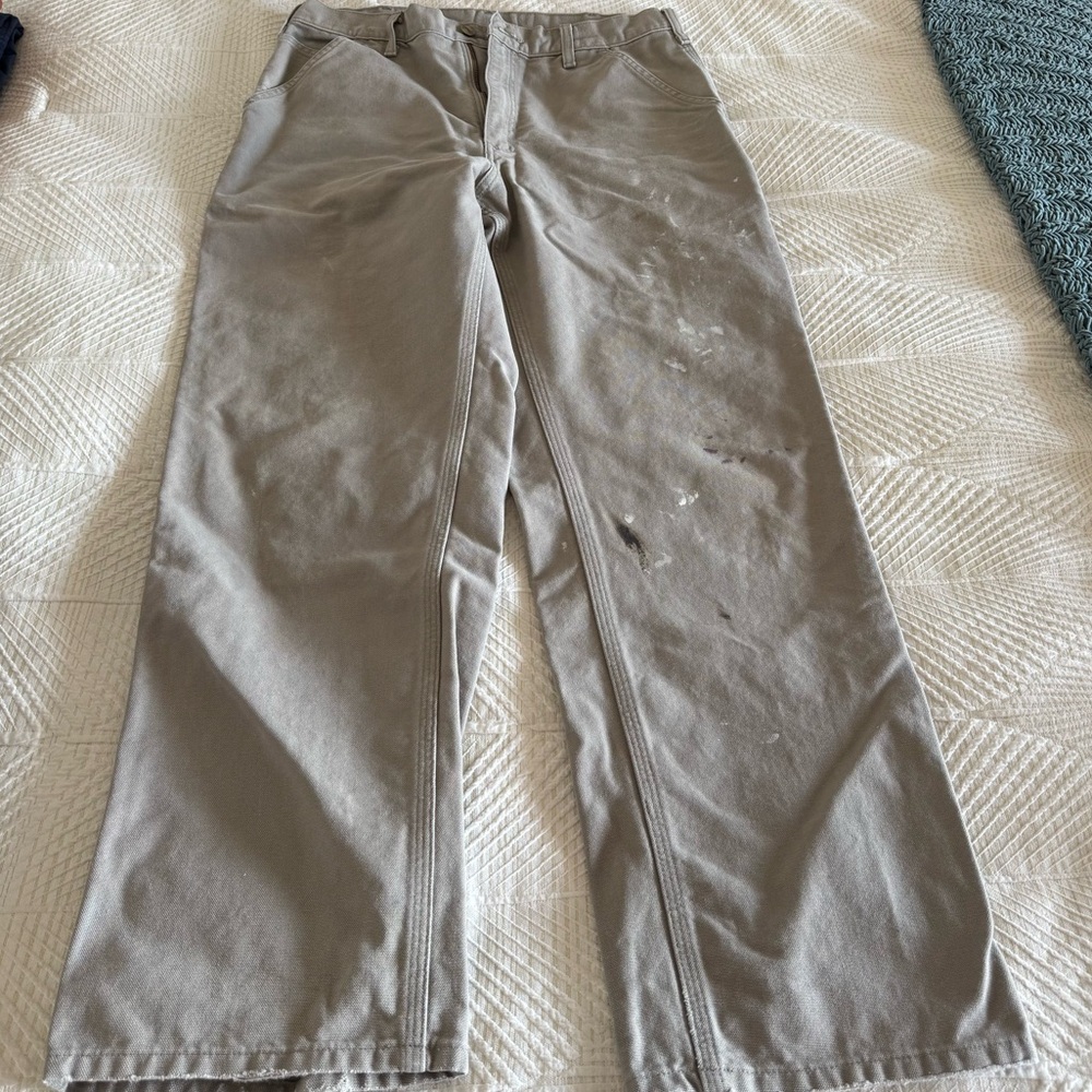 Carhartt Beige Work Pants - Picture 1 of 6